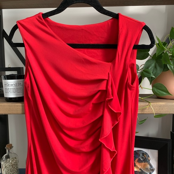 Red Sleeveless Dress - Picture 2 of 4